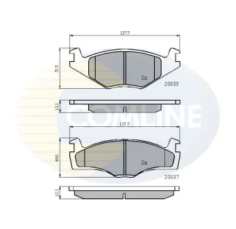 Comline - Гальмівні колодки до дисків COMLINE CBP0148