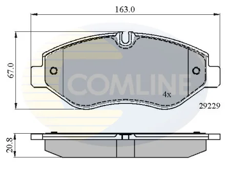 Comline - Гальмівні колодки до дисків COMLINE CBP01616