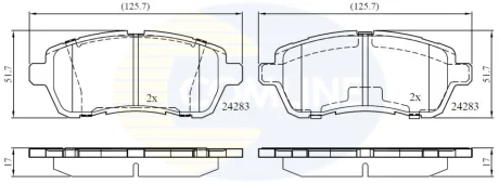 Comline - Гальмівні колодки до дисків COMLINE CBP01618
