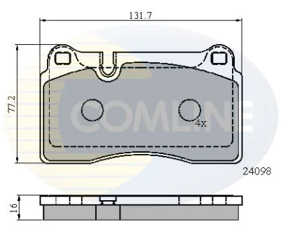 Comline - Гальмівні колодки до дисків COMLINE CBP01626