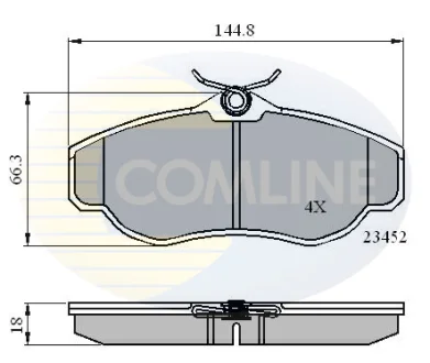 Comline - Гальмівні колодки до дисків COMLINE CBP0162