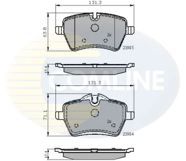 Comline - Гальмівні колодки до дисків COMLINE CBP01673