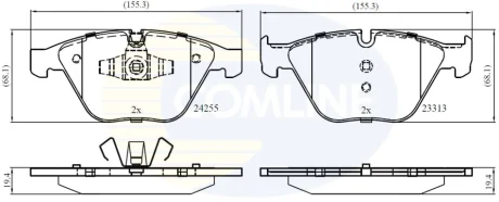 Comline - Гальмівні колодки до дисків COMLINE CBP01700