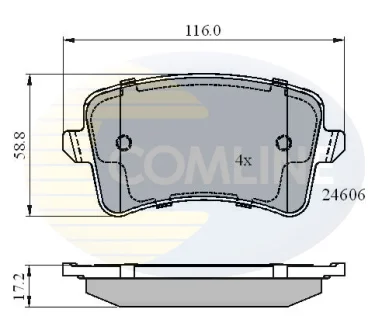 Comline - Гальмівні колодки до дисків COMLINE CBP01709