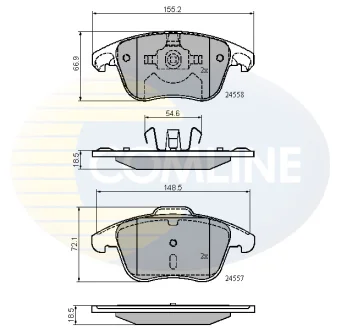 Comline - Гальмівні колодки до дисків COMLINE CBP01720