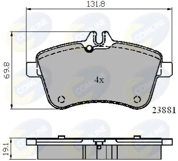 Comline - Гальмівні колодки до дисків COMLINE CBP01723
