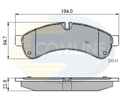 Comline - Гальмівні колодки до дисків COMLINE CBP01727