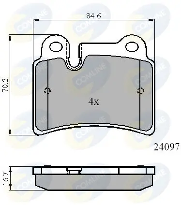 Comline - Гальмівні колодки до дисків COMLINE CBP01728 (фото 1)