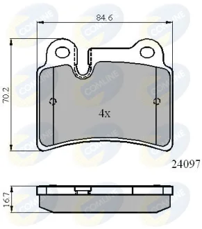 Comline - Гальмівні колодки до дисків COMLINE CBP01728