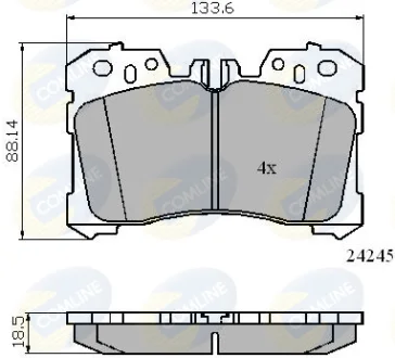 Comline - Гальмівні колодки до дисків COMLINE CBP01733