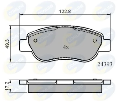 Comline - Гальмівні колодки до дисків COMLINE CBP01738