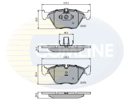 Comline - Гальмівні колодки до дисків COMLINE CBP01744
