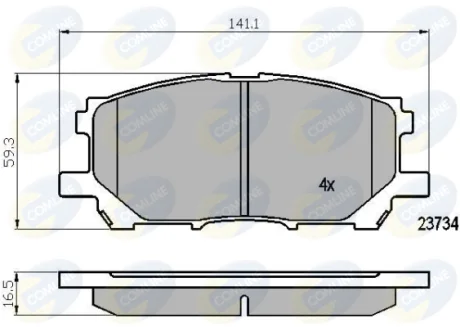 Comline - Гальмівні колодки до дисків COMLINE CBP01750