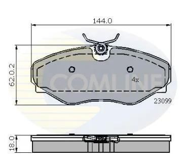 Comline - Гальмівні колодки до дисків COMLINE CBP01766