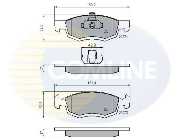 Comline - Гальмівні колодки до дисків COMLINE CBP01791 (фото 1)