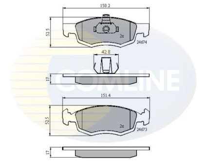 Comline - Гальмівні колодки до дисків COMLINE CBP01791