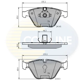 Comline - Гальмівні колодки до дисків COMLINE CBP02100
