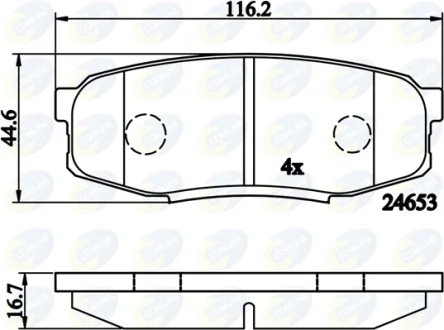 Comline - Гальмівні колодки до дисків COMLINE CBP02124