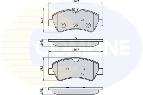 Comline - Гальмівні колодки до дисків COMLINE CBP02143