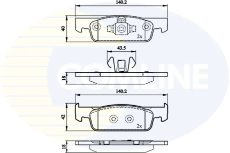 Comline - Гальмівні колодки до дисків COMLINE CBP02144