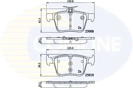Comline - Гальмівні колодки до дисків COMLINE CBP02156