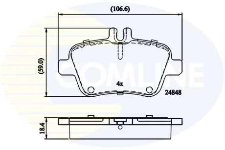 Comline - Гальмівні колодки до дисків COMLINE CBP02209