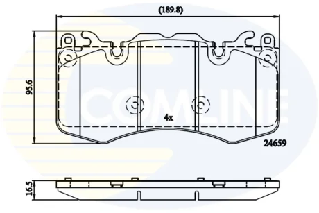Comline - Гальмівні колодки до дисків COMLINE CBP02211