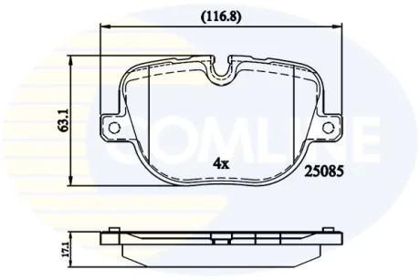 Comline - Гальмівні колодки до дисків COMLINE CBP02212