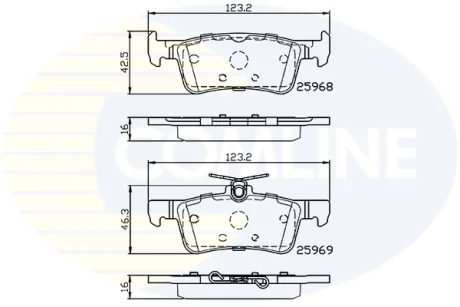 Comline - Гальмівні колодки до дисків COMLINE CBP02233