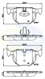 Comline - Гальмівні колодки до дисків COMLINE CBP02295