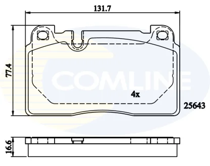 Comline - Гальмівні колодки до дисків COMLINE CBP02302