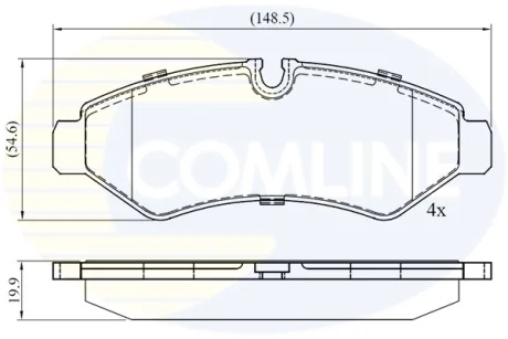 Comline - Гальмівні колодки до дисків COMLINE CBP02762