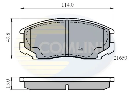 Comline - Гальмівні колодки до дисків COMLINE CBP0415