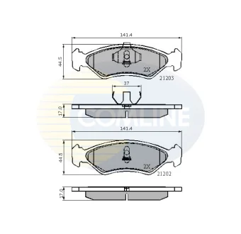 Comline - Гальмівні колодки до дисків COMLINE CBP0502