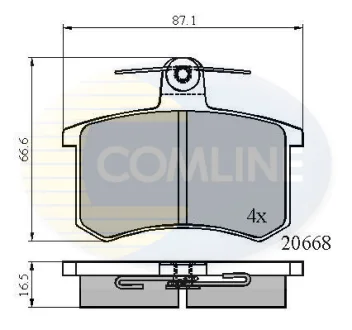 Comline - Гальмівні колодки до дисків COMLINE CBP0558