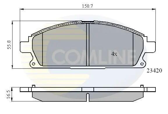 Comline - Гальмівні колодки до дисків COMLINE CBP0591 (фото 1)
