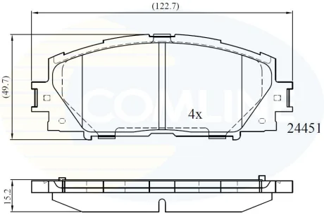 Comline - Гальмівні колодки до дисків COMLINE CBP06014