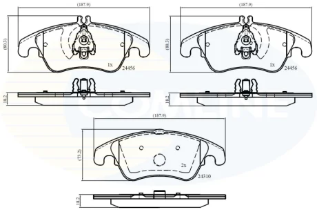 Comline - Гальмівні колодки до дисків COMLINE CBP06037