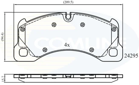 Comline - Гальмівні колодки до дисків COMLINE CBP06039