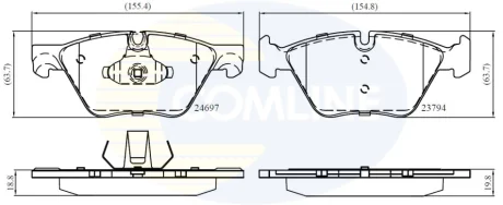 Comline - Гальмівні колодки до дисків COMLINE CBP06075