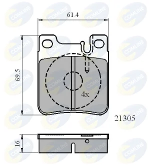Comline - Гальмівні колодки до дисків COMLINE CBP0702