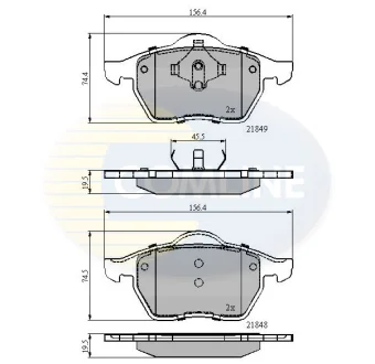 Comline - Гальмівні колодки до дисків COMLINE CBP0715
