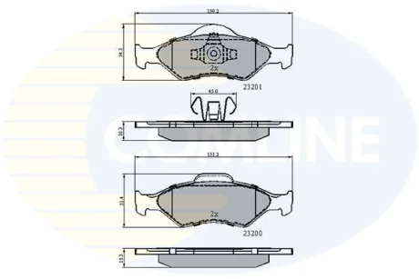 Comline - Гальмівні колодки до дисків COMLINE CBP0899