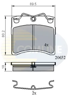 Comline - Гальмівні колодки до дисків COMLINE CBP0925