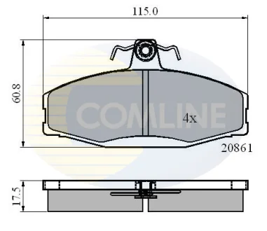 Comline - Гальмівні колодки до дисків COMLINE CBP0928