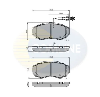 Comline - Гальмівні колодки до дисків COMLINE CBP11040