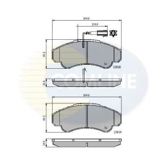 Comline - Гальмівні колодки до дисків COMLINE CBP11041