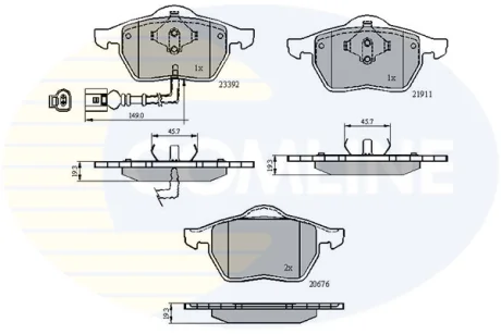 Comline - Гальмівні колодки до дисків COMLINE CBP11111