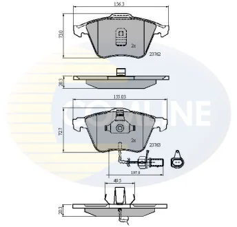Comline - Гальмівні колодки до дисків COMLINE CBP11200