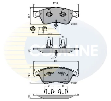 Comline - Гальмівні колодки до дисків COMLINE CBP11740